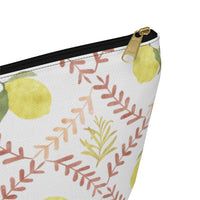 Lemon Tile Accessory Pouch w T-bottom in Pink